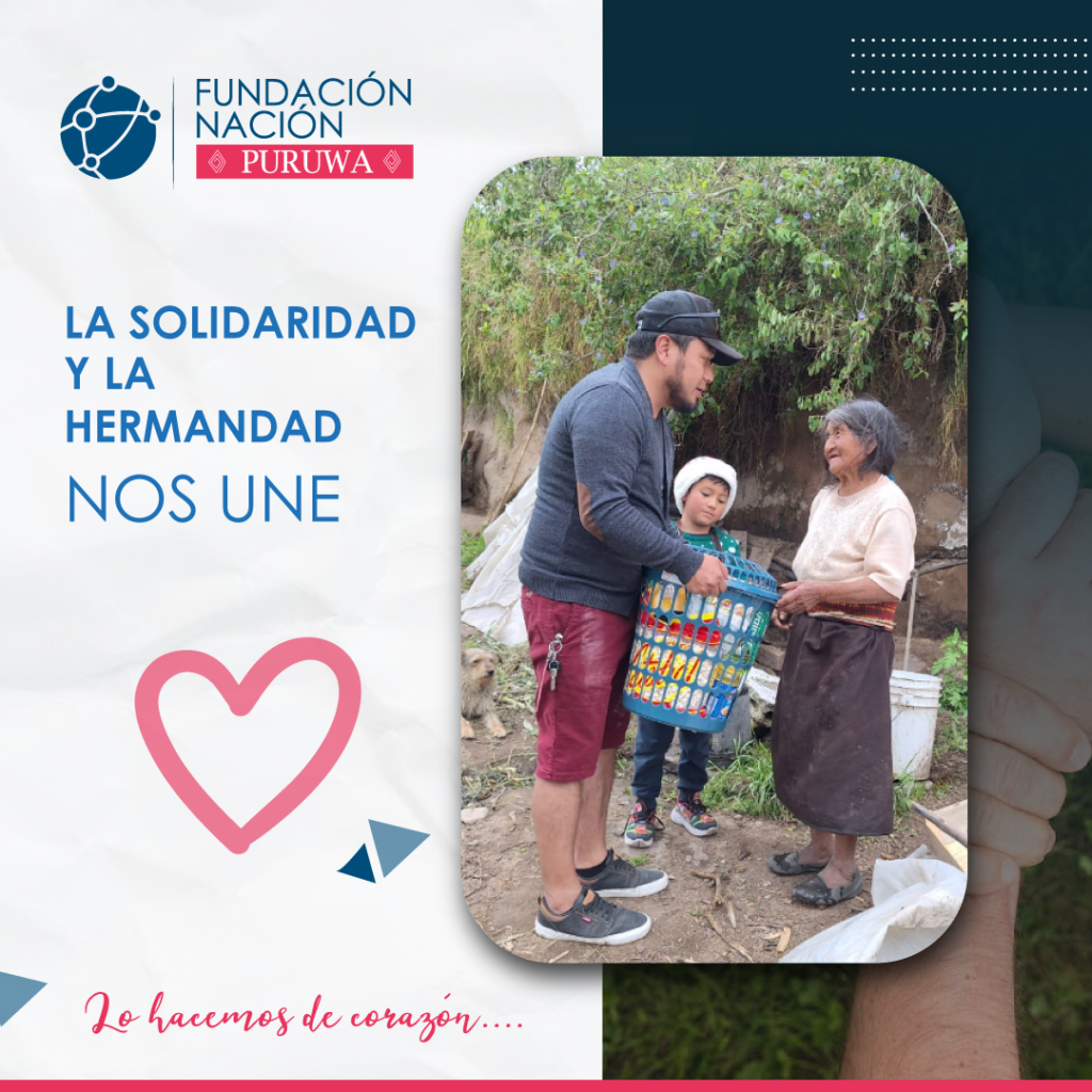 FUNDACION NACION PURUWA SOLIDARIDAD AYUDA AL MIGRANTE BANDERS 5.1.2024